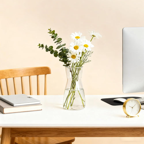8 inch Clear Glass Flower Vases for Flower Bouquet Decoration Home Centerpiece Wedding Decor Gift